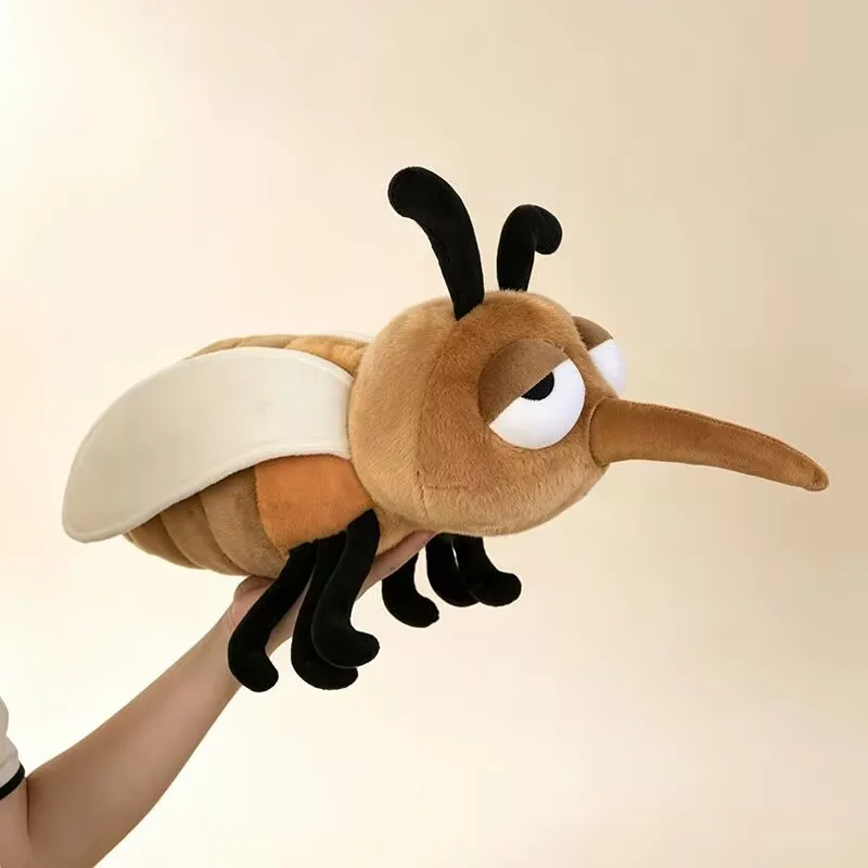 Cute Mosquito Fly Plush Toy Soft Stuffed Insect Doll Weird Realistic Bug Plushie Home Sofa Decor Funny Novelty Gift for Kids