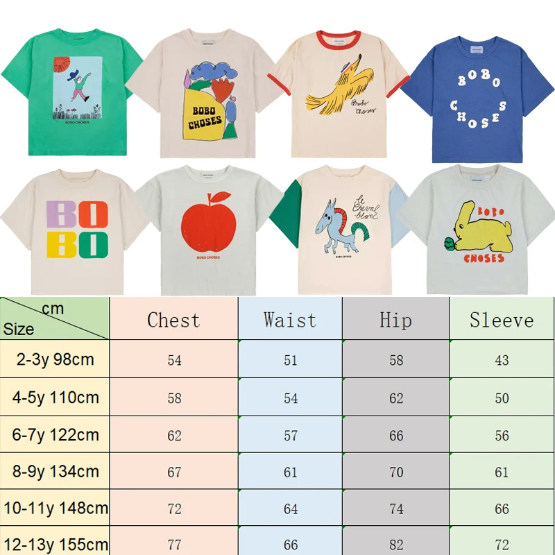 Kids T Shirts 2024 New Summer Brand Boys Girls Cute Print Short Sleeve Tees Baby Child Cotton Outwear Tops Clothing