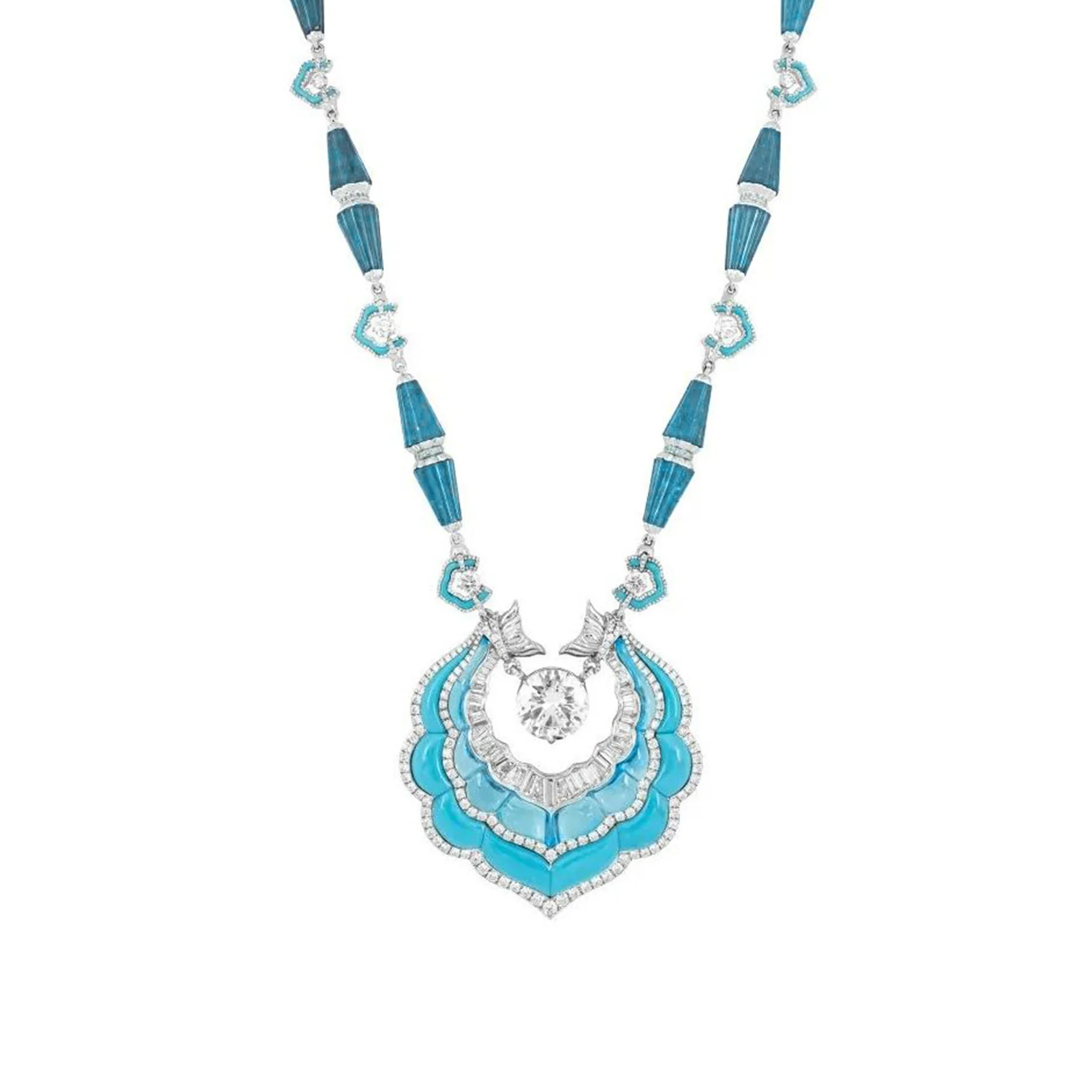 

ZOCA Luxury 925 Sterling Silver Chain Blue Flower Pendant for Jewelry Making Women Girl Jewelry Gift
