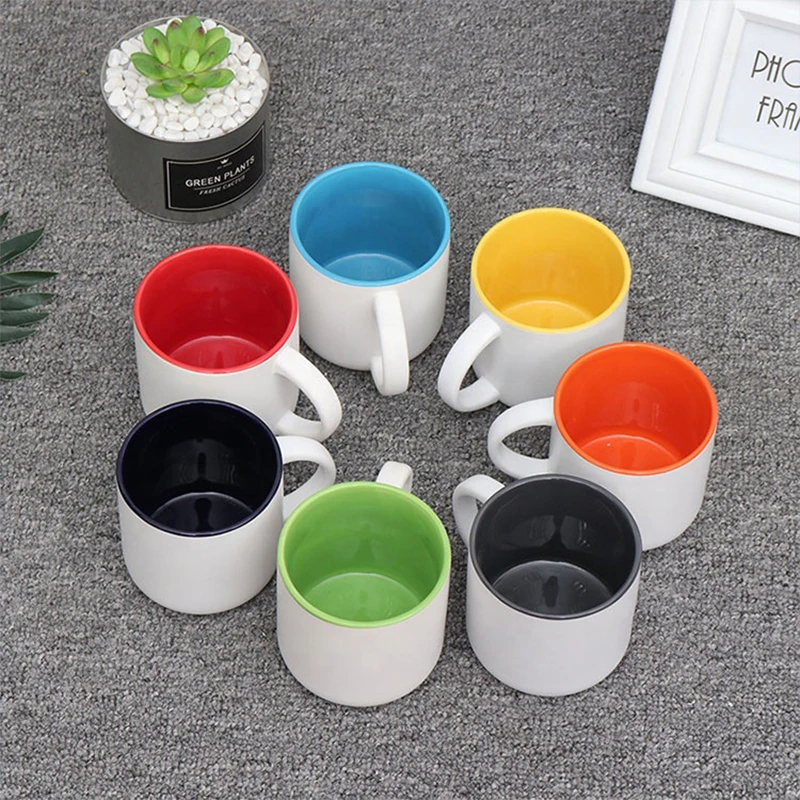 Custom Ceramic Mug Color Inside and Handle Inside Cup DIY Image Ceramic Mug DIY Photo Picture Logo Text Gifts