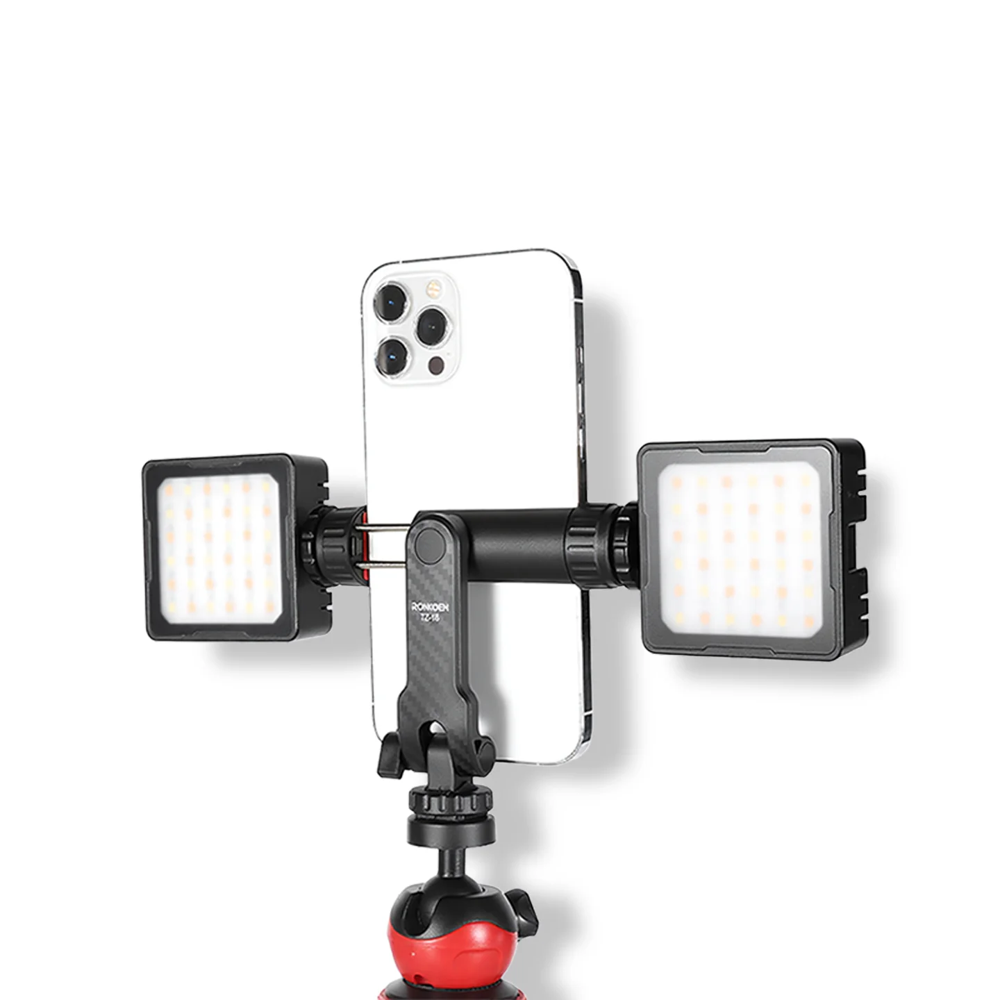 Ronkoen TZ-18 For Samsung iPhone Xiaomi Cellphone Universal 360° Mobile Phone Clip Holder for 1/4 Screw Tripod Mount Adapter S4a48102e13b34b2daeb97908ae465a4fh