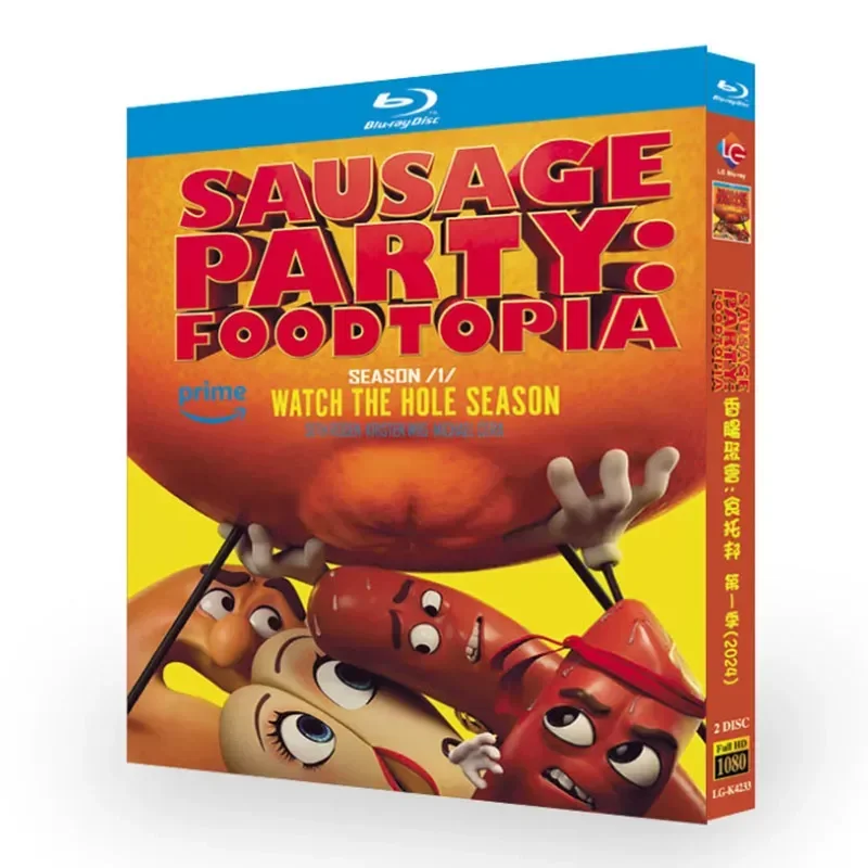 

BD Blu-ray Disc Sausage Party Foodtopia Season 1 plus Movie Version Animated 1080 Disc Box