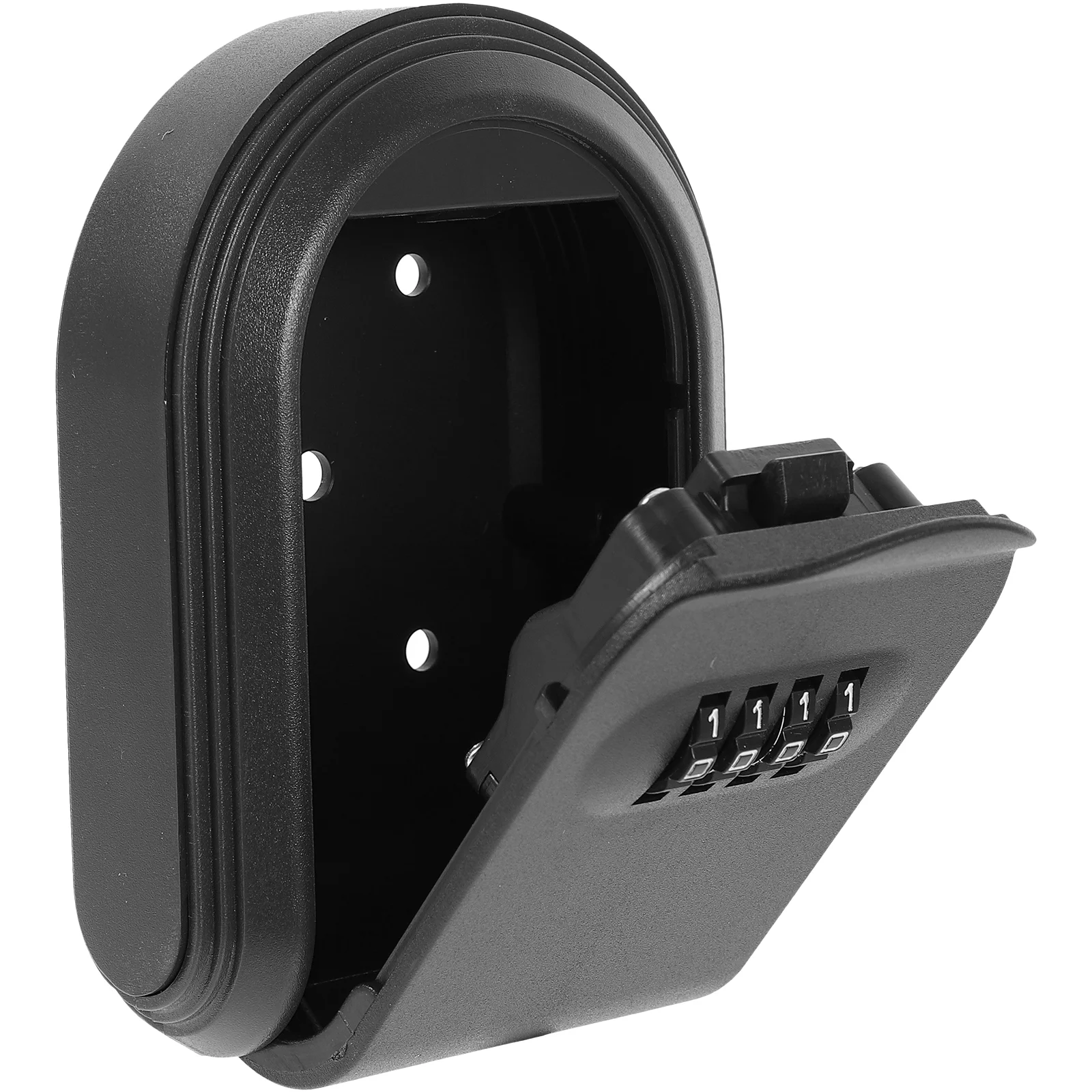 Key Box Password Lock Door Wall Mounted Safe (Black) 1pc Lockbox for outside Spare Hider Holder Combination Outdoor