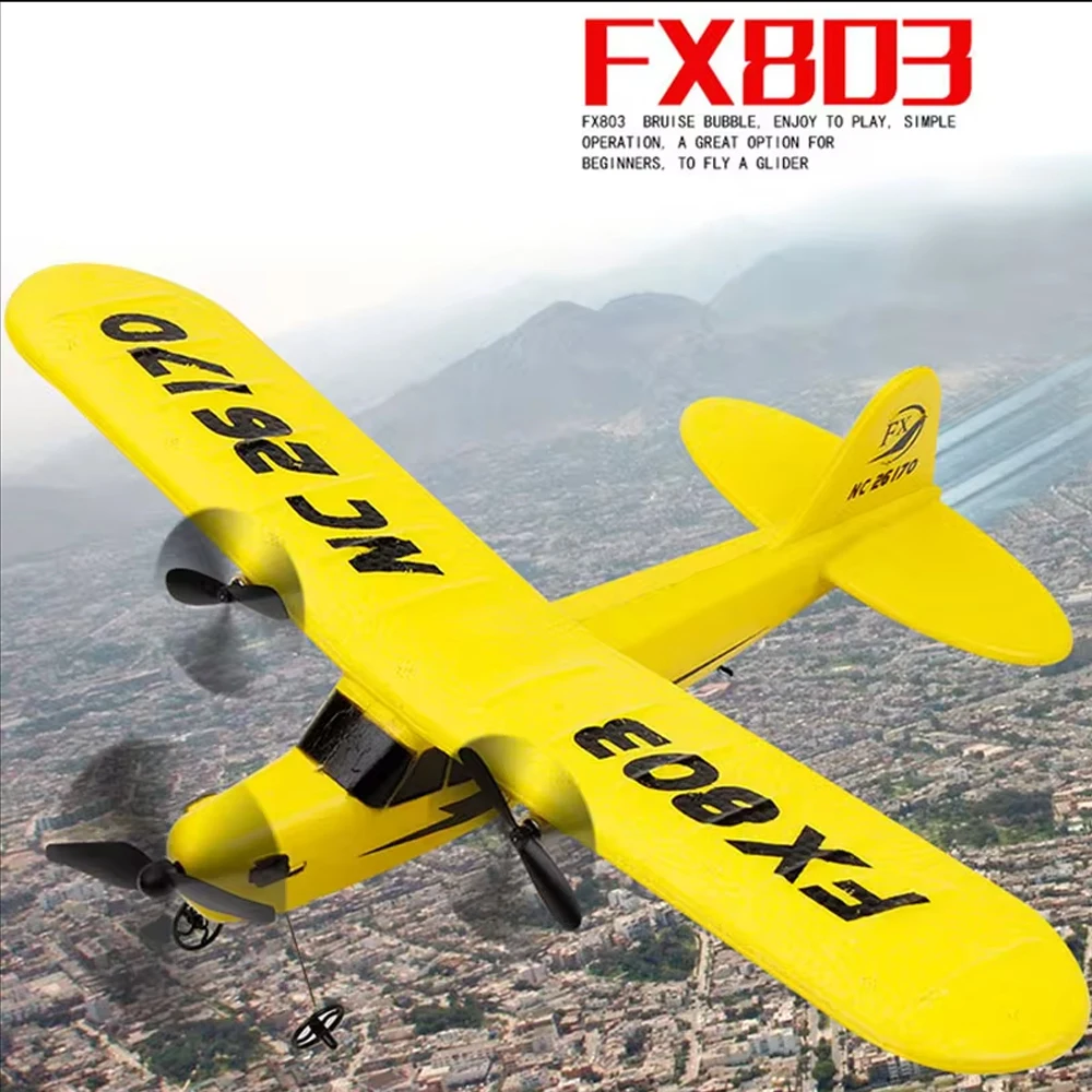 J3 RC Glider FX803 Airplane 2CH 2.4G Remote Control Plane EPP Foam Glider Aircraft Outdoo Toys