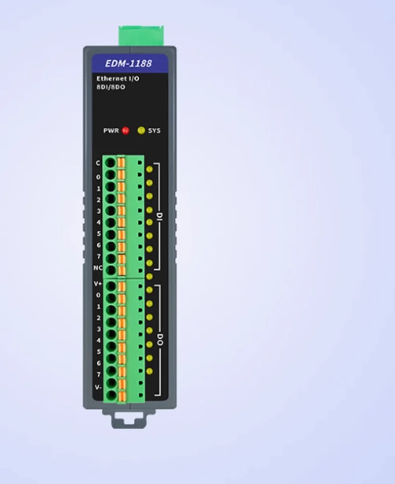 

10-30V DC 8CH 16CH Din-Rail Switch Acquisition Module 8DI/8DO to Ethernet Modbus TCP