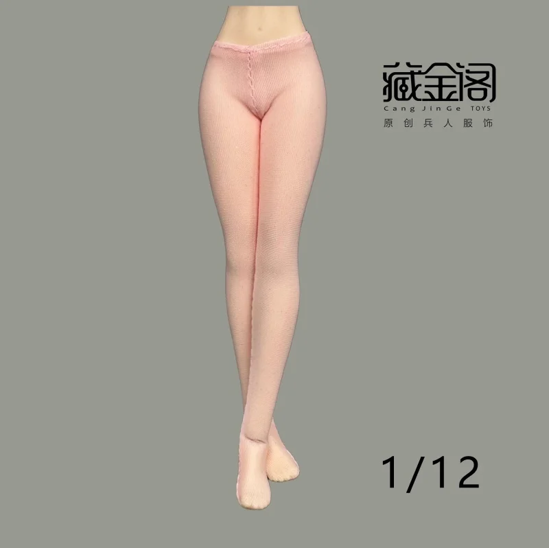 1/12 scale Tight Ice Silk Female Soldier Elastic Pants Underwear Set High Foot Socks Fit 6inch Action Figure Model Toys
