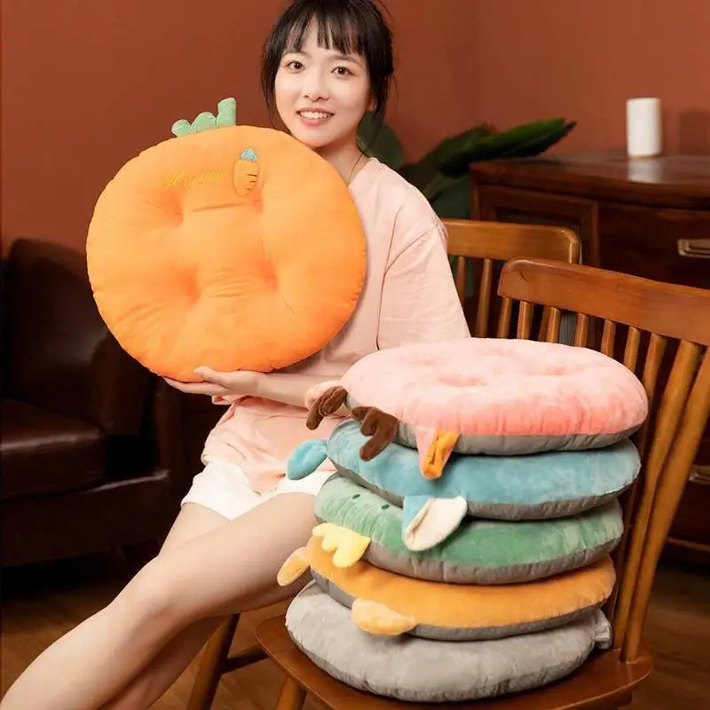 

Cute Cartoon Office Chair Pad round Stool Window Student Chair Cushion Assorted Colors Home Decor Plush Material