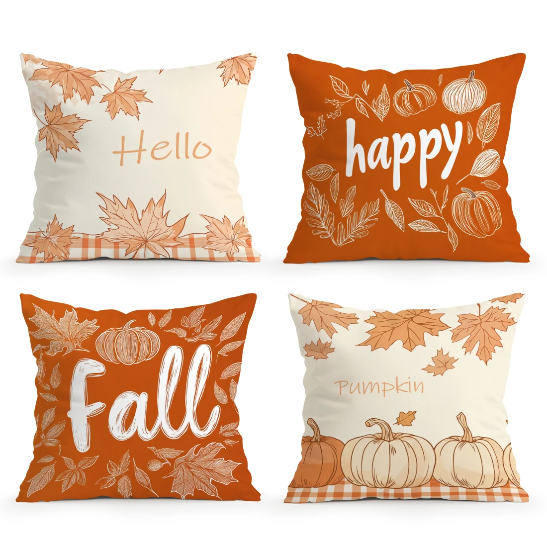 Thanksgiving Maple Leaf Pumpkin Cushions Pillowcase Polyester Cushion Cover Throw Pillow Sofa Decoration Pillowcover Home Decor