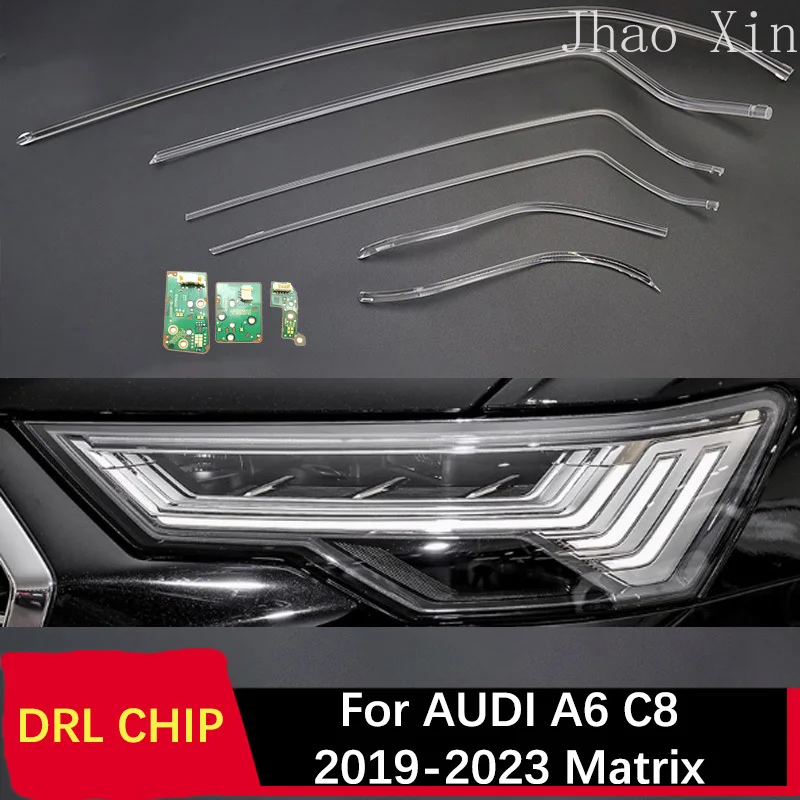 

Модуль-балласт для светодиодных фар Audi A6 C8 19-23 Matrix с белой подсветкой Angel Eye и световодной полосой DRL
