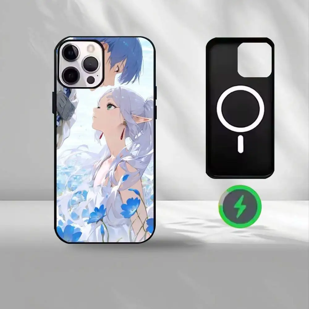 Funda de teléfono Sousou no Frieren para iPhone17,16,15,14,13,12,11 Plus,Pro Max magnética para carga inalámbrica Magsafe