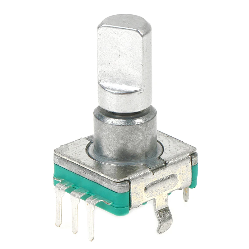 EC11 Thin Rotary Encoder With Switch 30 Positioning 15 Pulse 15mm Half-axis Audio Digital Potentiometer 5 Feet