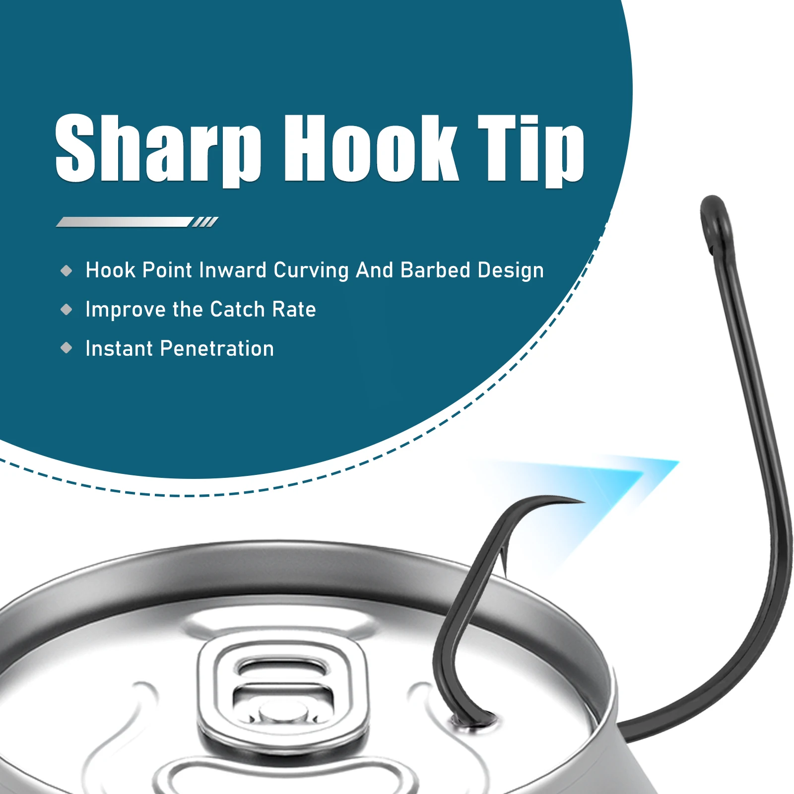 9 كجم الصيد هوك دائرة مضمنة هوك الشائكة الطعم الحي السنانير عالية الكربون الصلب واسعة الفجوة هوك لسمك السلور مخطط باس المياه المالحة