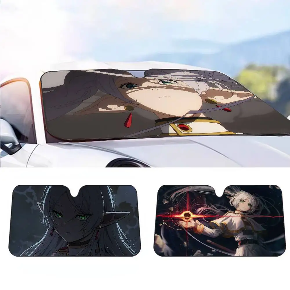 

Anime F-Frieren Beyond J-Journey's End Car SunShade Parasol Car Windshield Sun Shade UV Protection and Interior Cooler