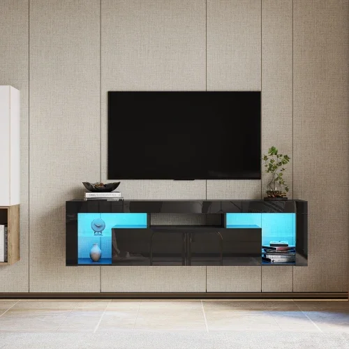 Luxury Television Cabinet Latest Design Tv Table Stands Modern Cabinet Media Console Meubles With LED For Living Room