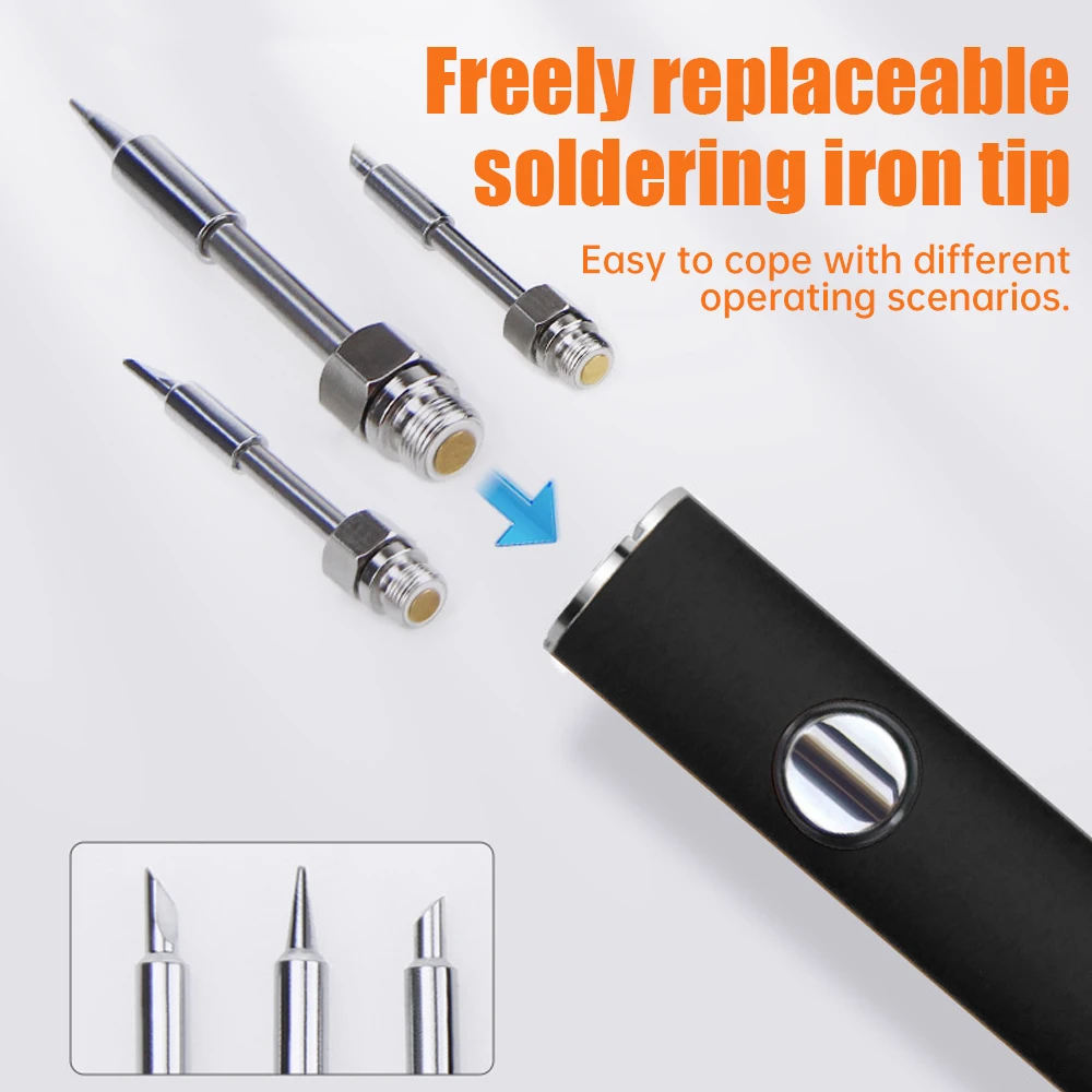 Convenient USB Soldering Iron Battery 510 Mini Soldering Iron Pen Kit LED display 3 Levels Adjustable Voltage Electronics Repair