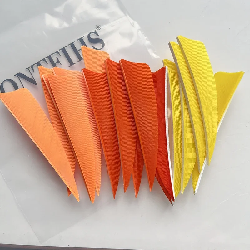 50 Pcs ONTFIHS 3 Inch Feathers for Arrows Shield Cut Turkey Feather Fletching Archery Fletches Hunting Arrow DIY