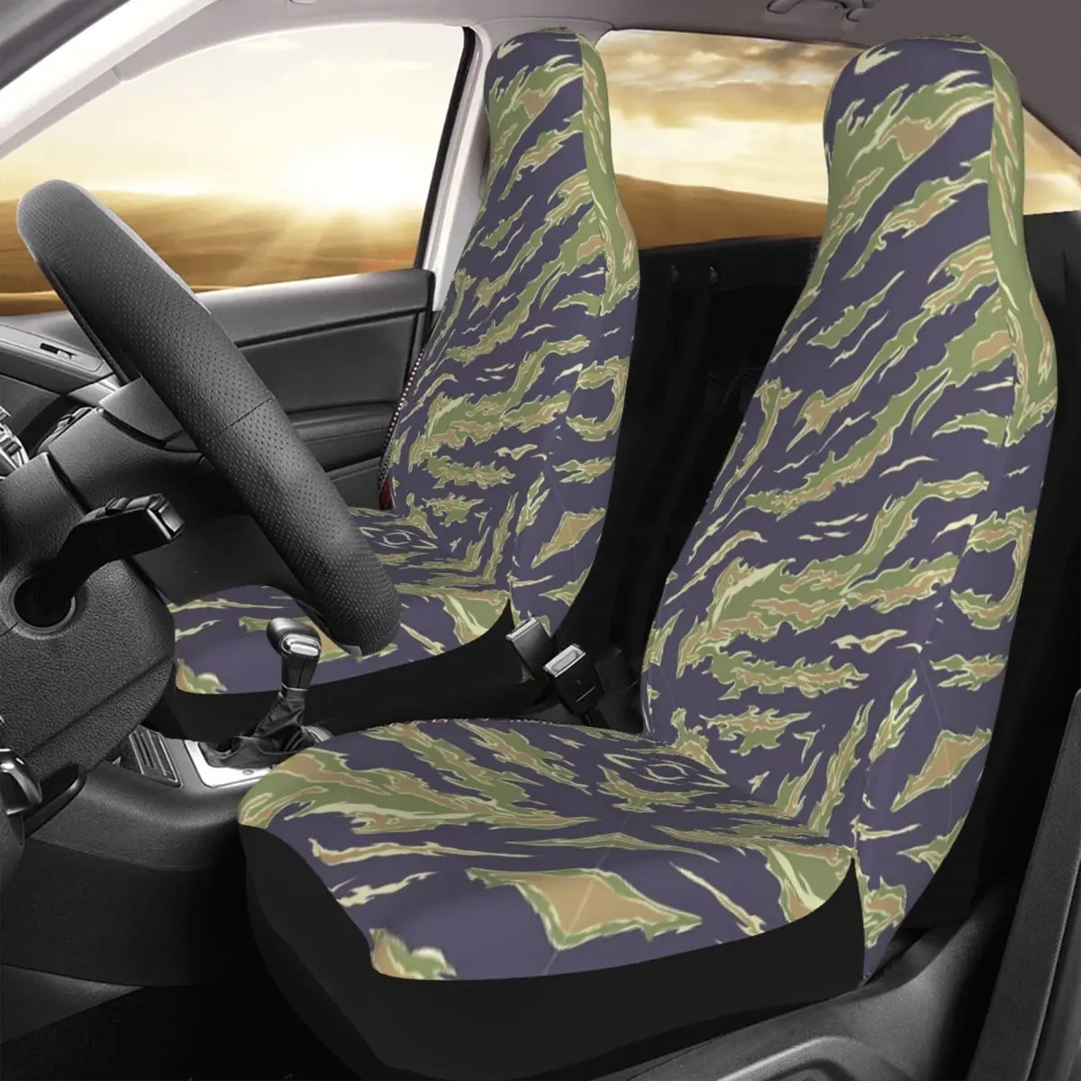 Stripe Camo Army Camouflage Universal Car Seat Cover Protector Interior Accessories Car Seat Covers Fiber Seat Protector