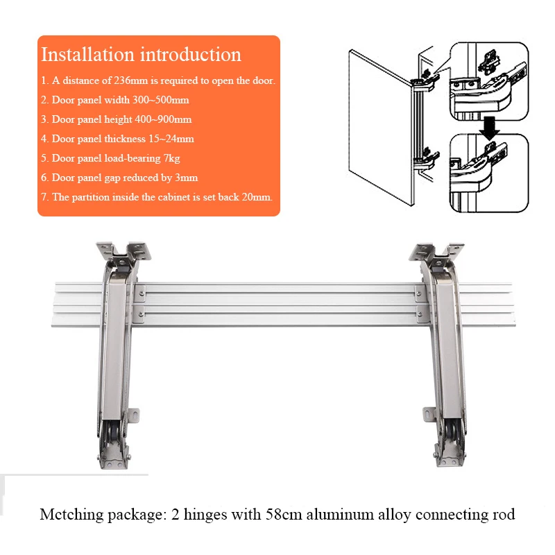 

Kitchen Cabinet System Door Lateral Hinge Wardrobe Folding Silent Slide Rail Lateral Swing Opening Door Hinge Furniture Hardware