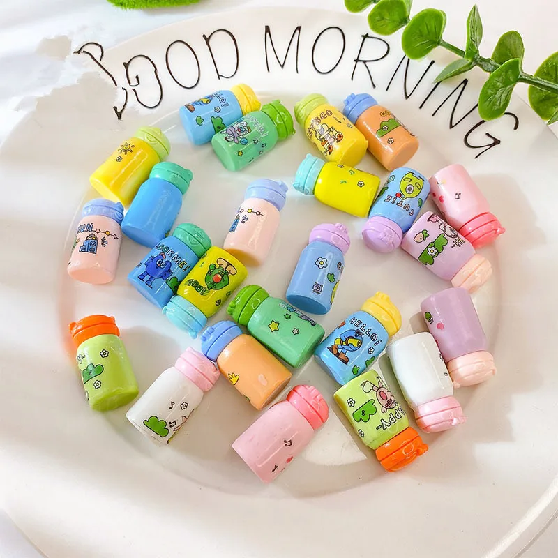 100pcs Kawaii Mini Resin 3D Insulated Cup Charm Miniatures Scrapbooking Materials DIY Cabochons Accessories Supplies Decoration