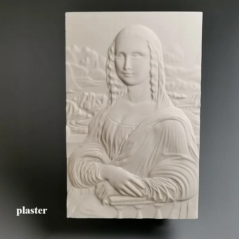 Мона Лиза пластырь рельефная декоративная живопись ремесленные изделия гипсовые произведения искусства гессо известные картины шедевр украшения ручной работы