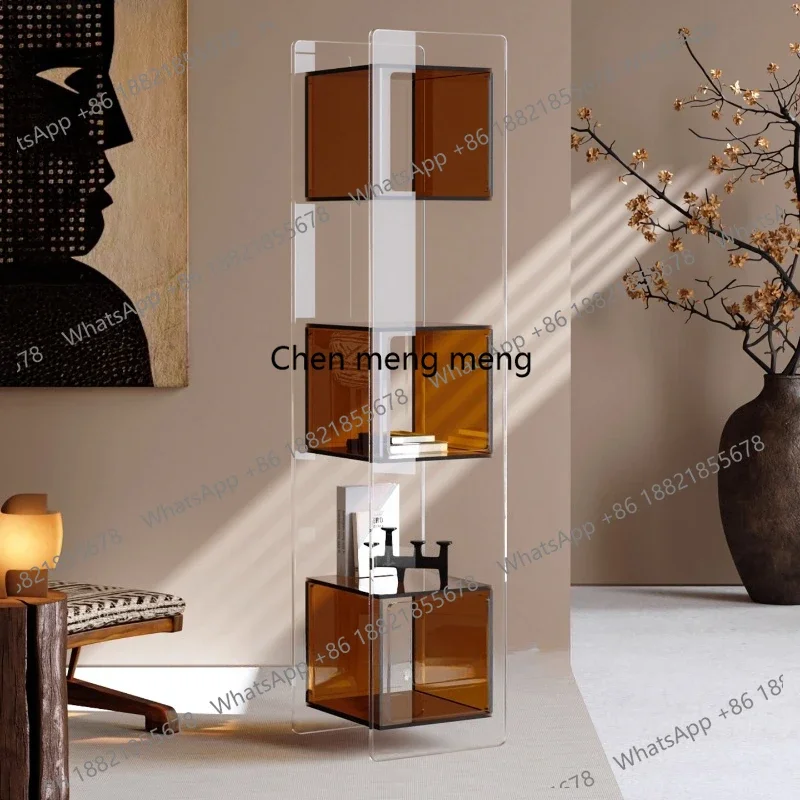 

Shelf Figure Display Cabinet Ornament Display Stand Transparent Living Room Grid Storage