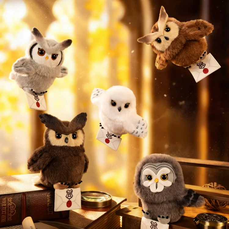 Caja Sorpresa Original GONG Resonance Serie Harry Potter: Figura de Anime Hedwig, Caja Misteriosa Errol, Modelo Hermes, Adorno de Búho Águila