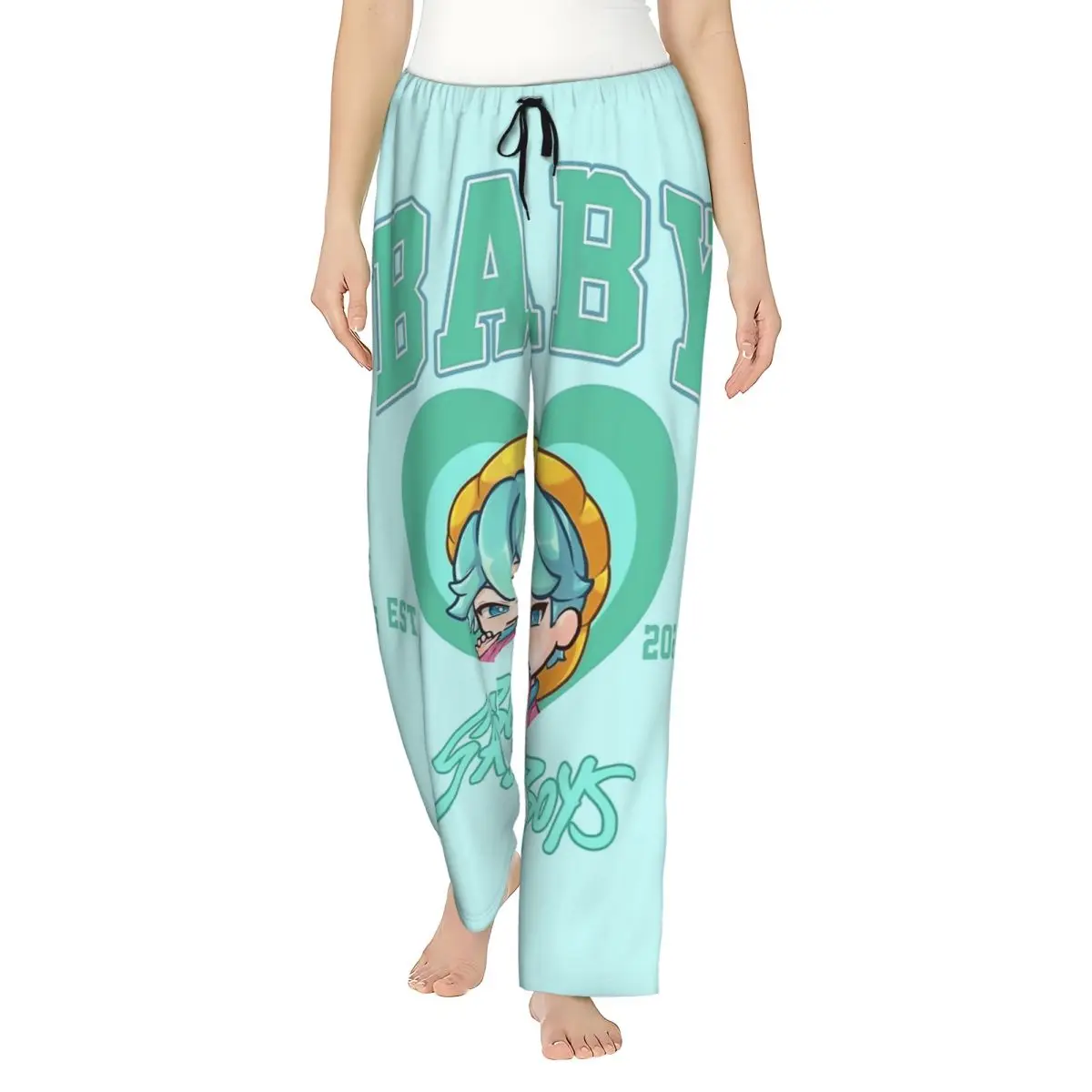 

Baby Est 2025 Saja Boys Kpop Demon Hunters, пижамные штаны, модные пижамы, женская дышащая домашняя одежда, повседневные спальные штаны, большой размер