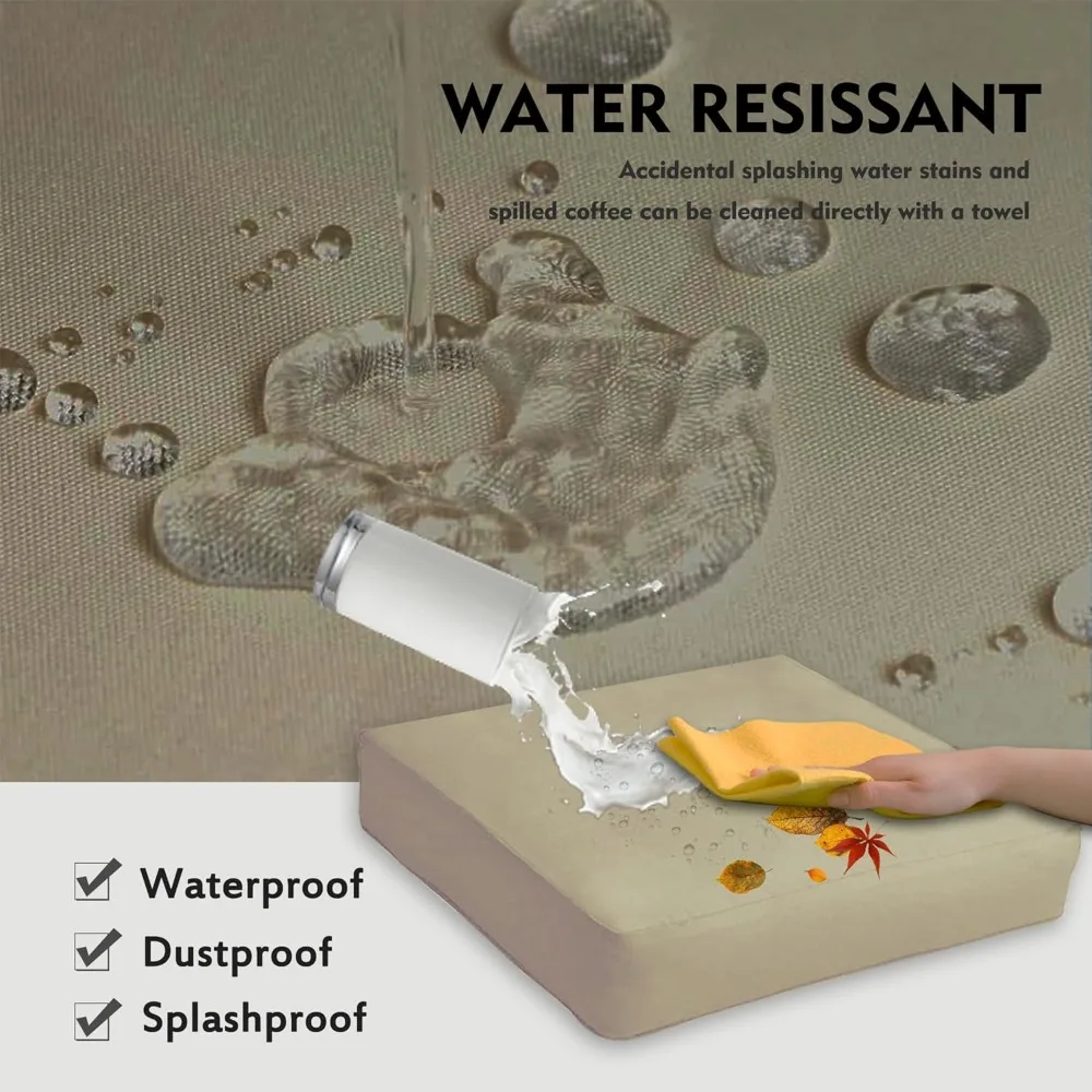 Sqodok Outdoor Kussenhoezen 14 Stuks Patio Kussen Kussenhoezen, Vervanging Waterdicht voor 6-Zits Bank, Tuinmeubilair Cushi