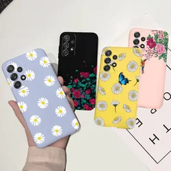For Samsung A23 M23 Case Sunflowers Daisy Pattern For Women Fashion Back Cover For Samsung Galaxy M23 A23 5G Soft Cases Housing