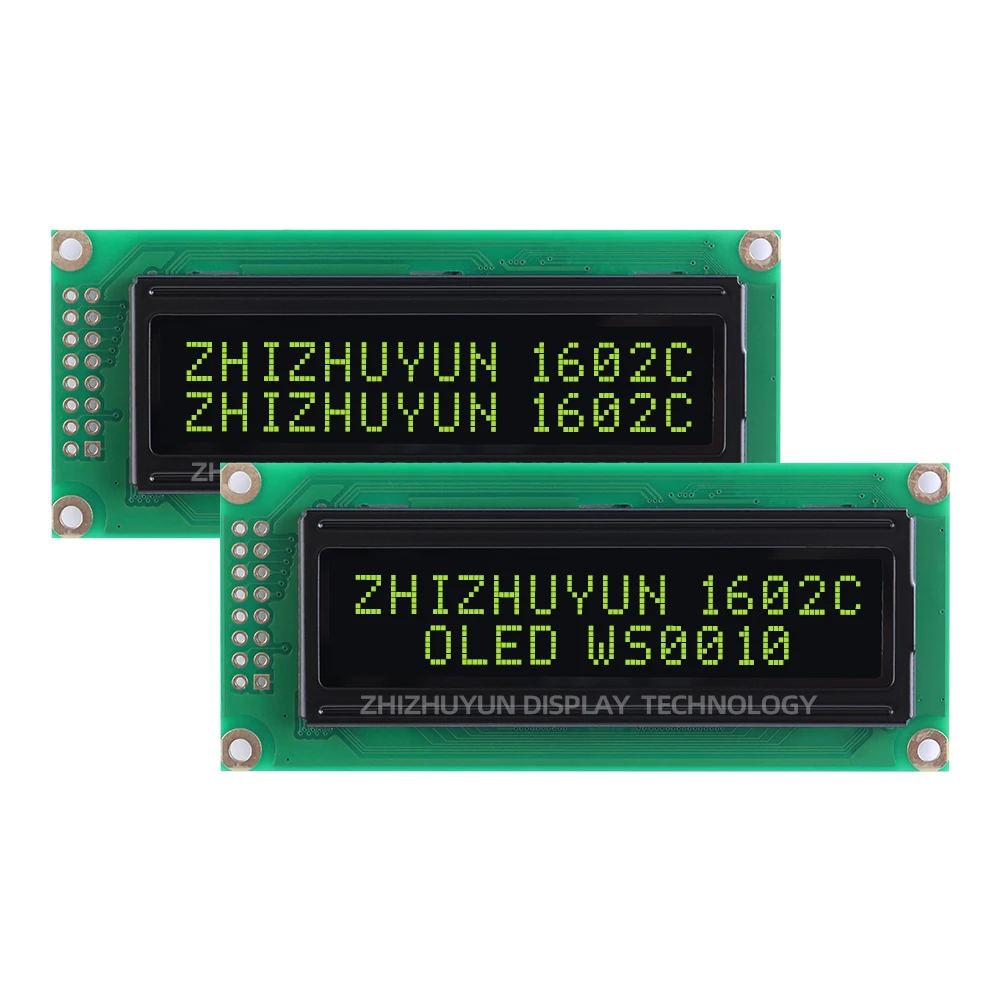 Imagem -04 - Personagem Lcd Module Display Screen Filme Preto Letra Verde Temperatura de Trabalho40 Mais 80 Tela de Exibição Oled 16*2 Eh1602c