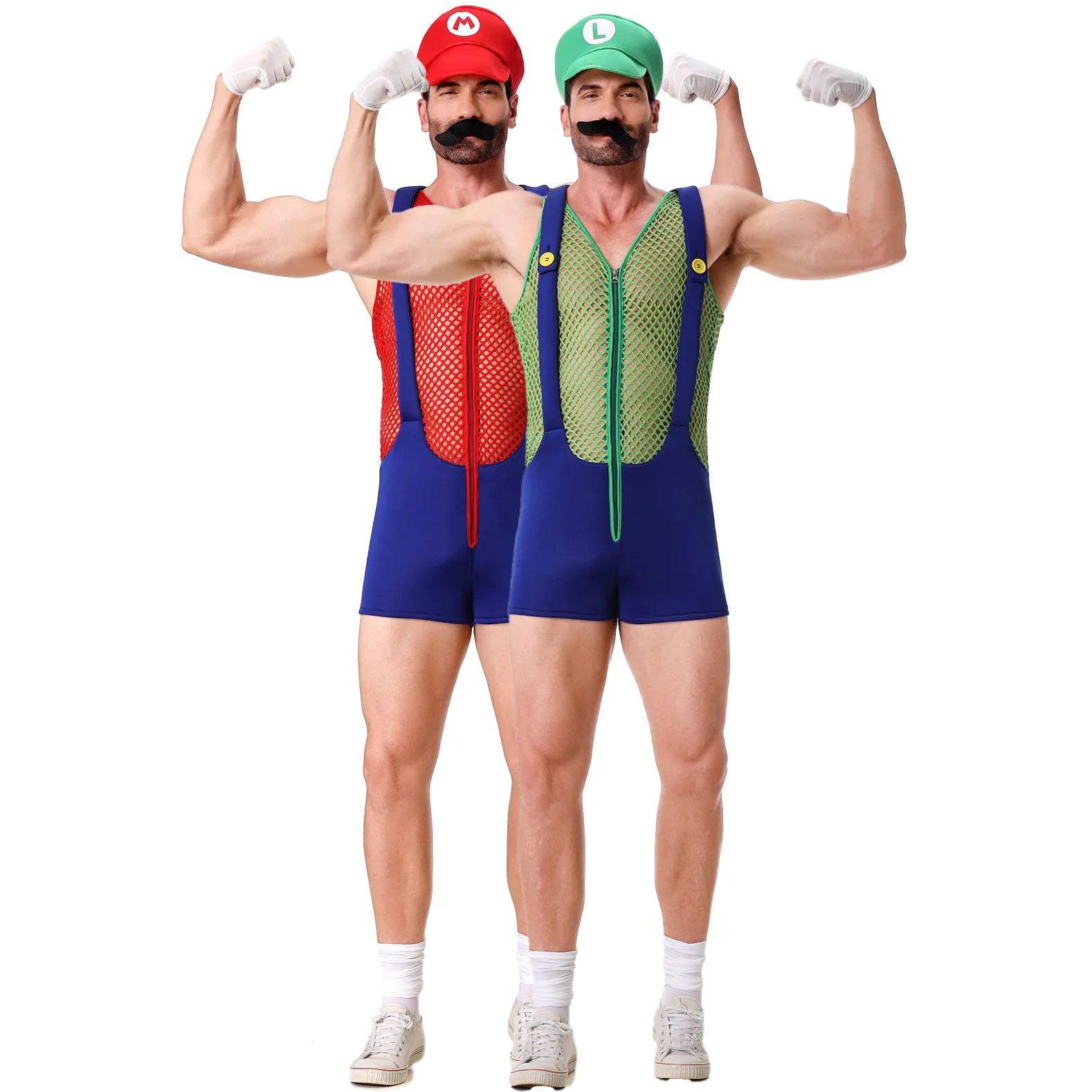 Disfraz de Cosplay de juego para adultos, fiesta de Halloween, conjuntos súper actuales, sombrero, ropa, pantalones para hombres