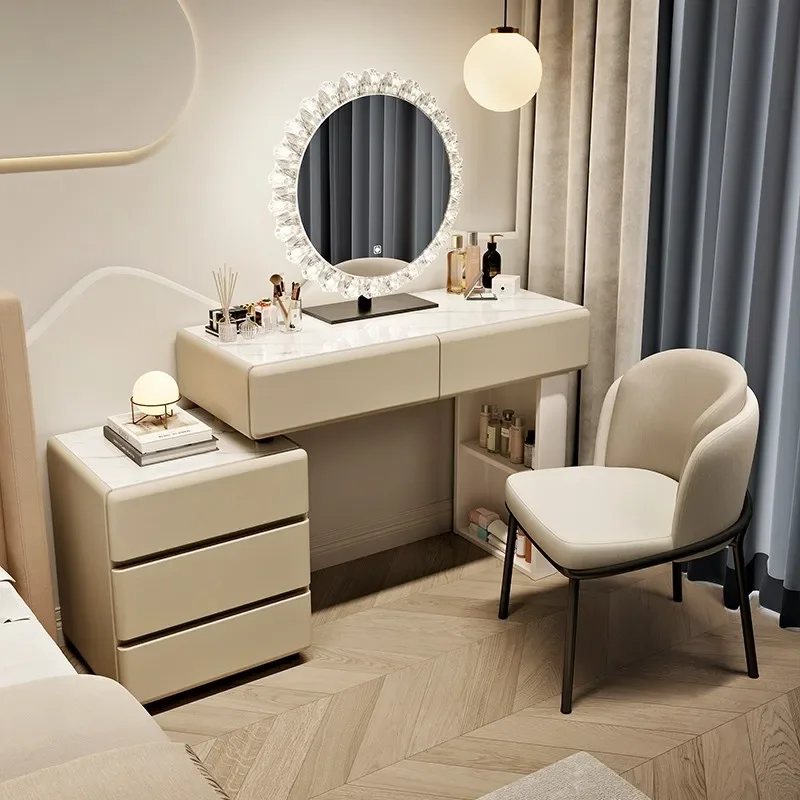 

Dresser, bedroom, chest, integrated modern simple solid wood makeup table, bedside table