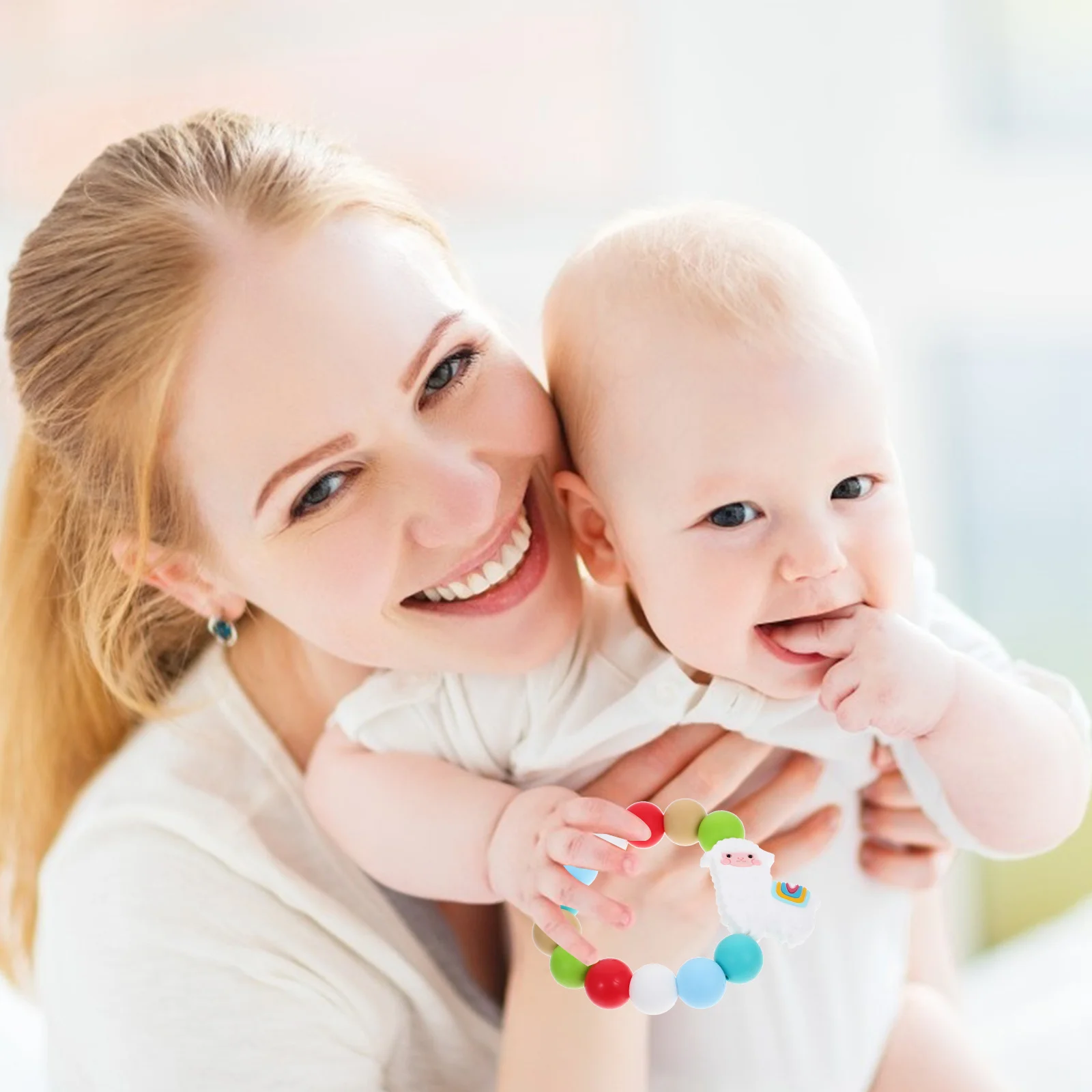 الطفل سيليكون التسنين سوار الألبكة سحر مطرز الرضع عضاضة مهدئا لينة طفل لتخفيف الآلام التسنين سوار للطفل