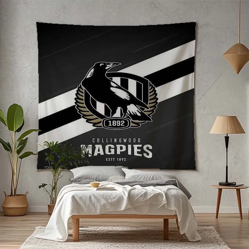 Weicher, langlebiger Wandteppich mit Collingwood-Logo – knitterfrei, wunderschöner Wandbehang für Schlafsäle, Schlafzimmer, Wohnzimmer