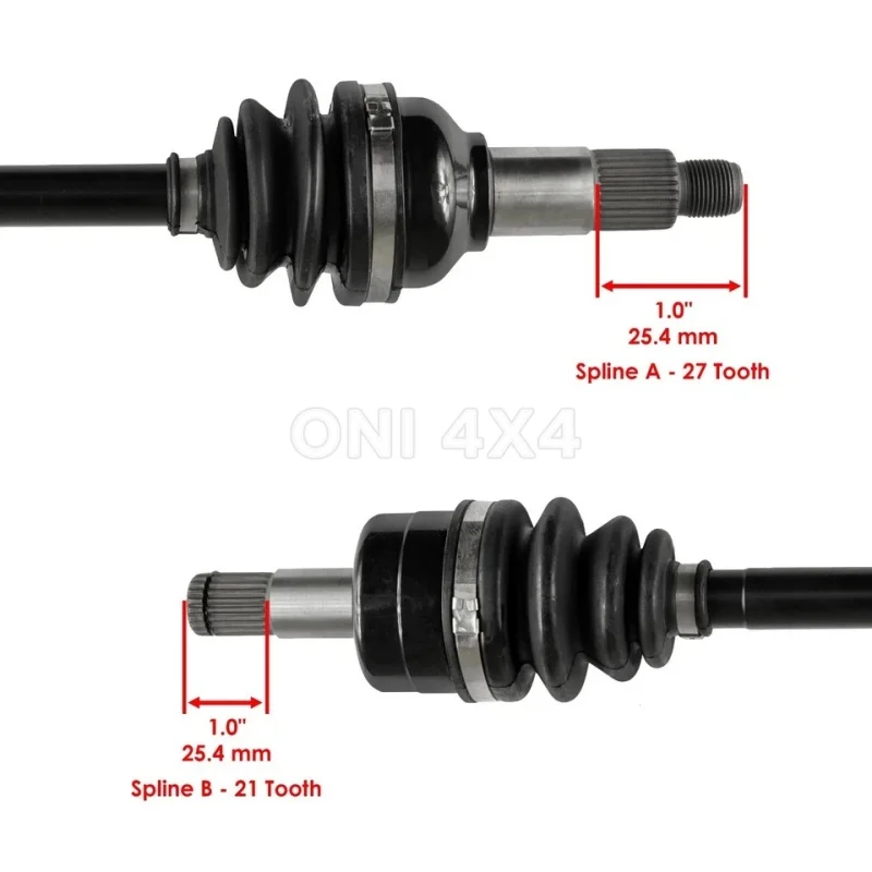 2PCS The front left and right CV drive shafts are suitable for YAMAHA Grizzly550 Grizzly700 YamahaKodiak700 700K 28P-2510F-00-00
