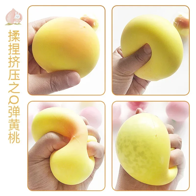 Decompression toy simulation peach banana venting tool squeeze pinch music Q soft slow rebound decompression  stress reliever