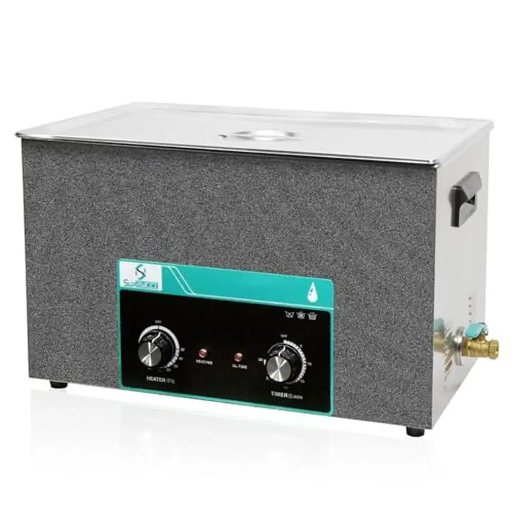 30L Ultrasonic Cleaner Machine with Timer Heater SUS304 Stainless Steel Basket 600W Transducers Carburetor Circuit Cleaning