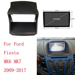 Car Radio Fascias Frame For Ford Fiesta Mk6 2009-2017 9 inch 2DIN Stereo Panel 16PIN Wiring Harness Power Cord Canbus Decoder