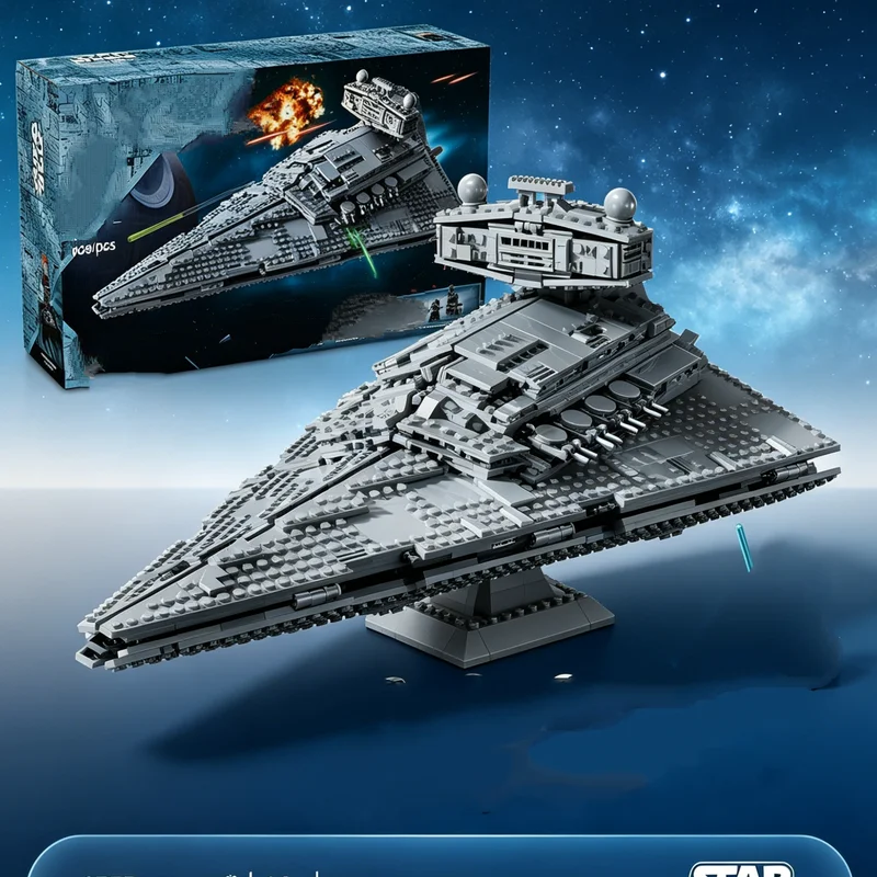 

1555PCS Space Battle Cruiser Starship Imperial Building Blocks Creative Model Toys For Kids Adult Birthday Gifts