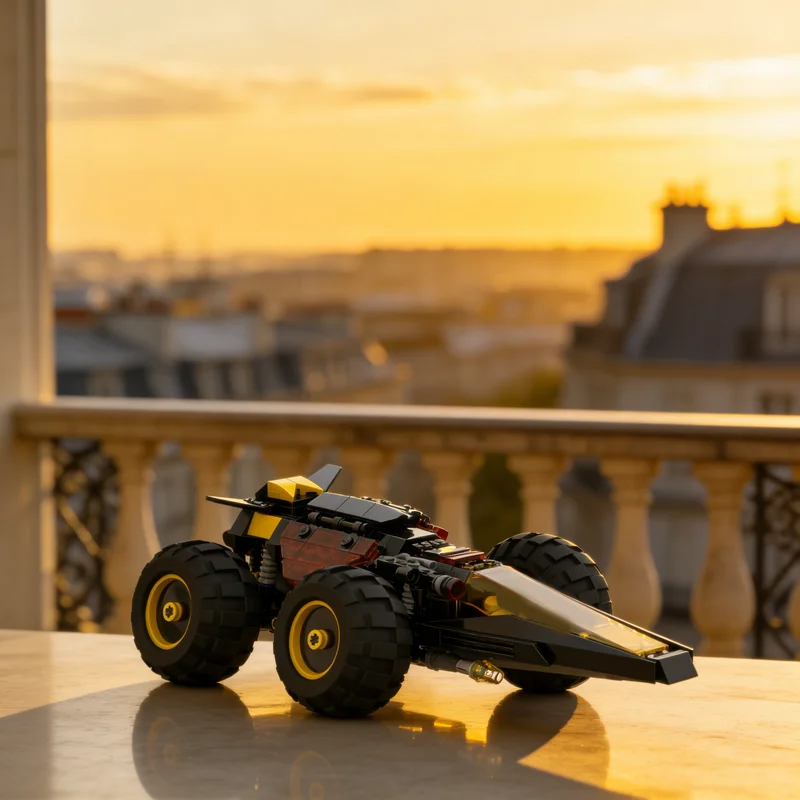 

Набор для сборки MOC Space Blacktron I All Terrain Vehicle (404 детали), черная модель, рождественский подарок, конструктор, развивающая игрушка