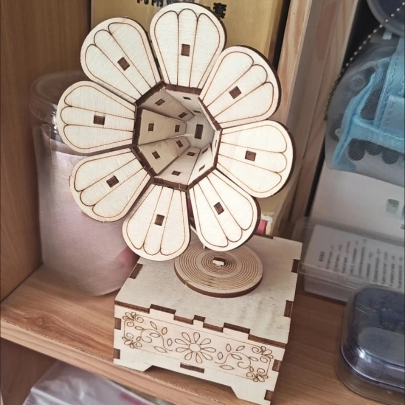 

Holiday Gift Gramophone Music Box- Retro design & fine woodcraft, unique gift for any occasion