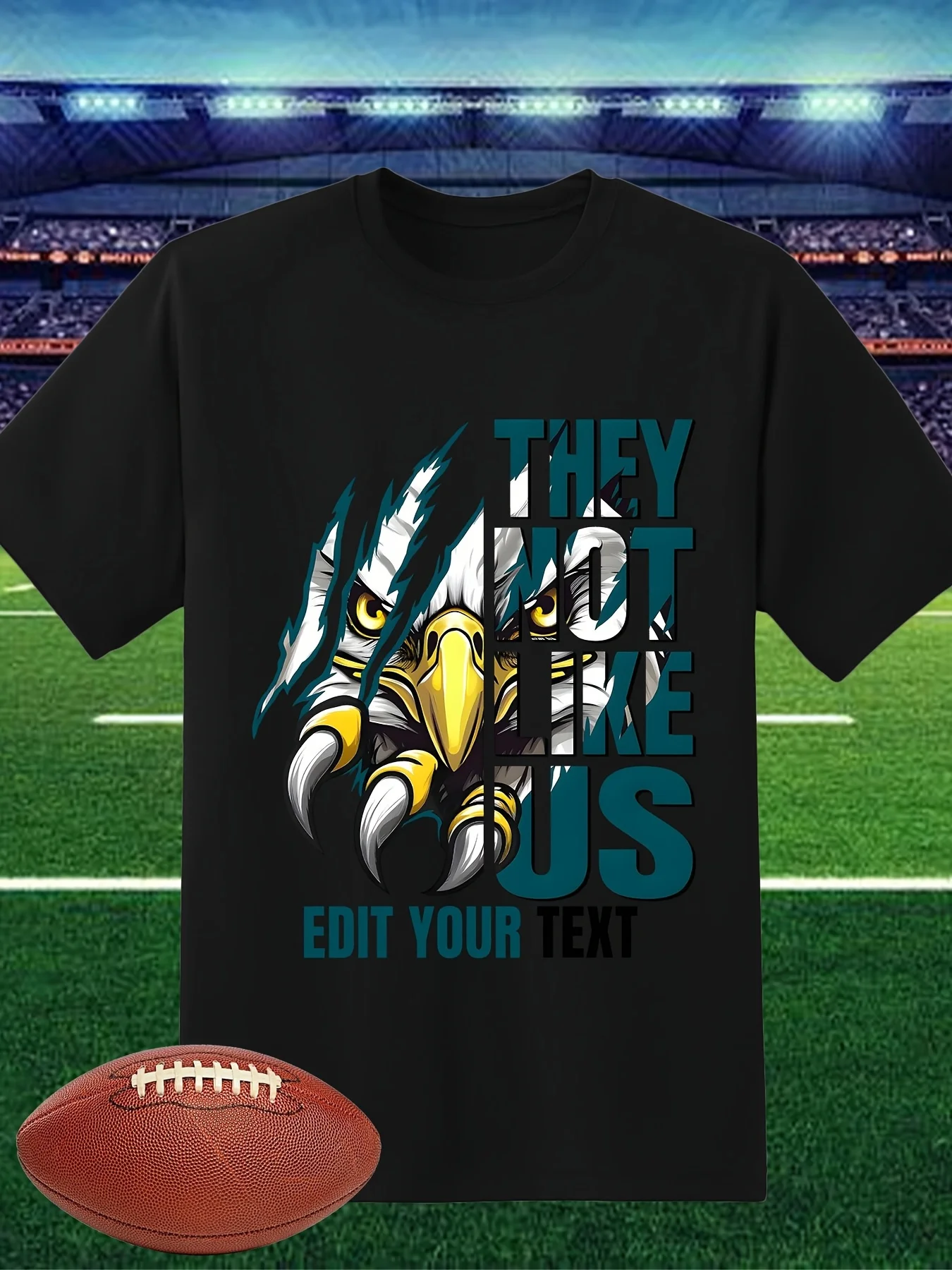 تي شيرت رجالي من القطن الخالص فيلادلفيا لكرة القدم بتصميم كلاسيكي تي شيرت Harajuku y2k كاجوال برقبة دائرية وأكمام قصيرة للجنسين