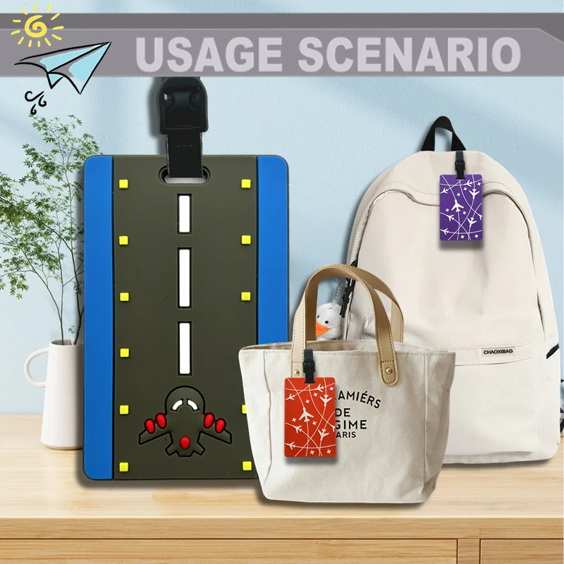 حقيبة أمتعة على شكل حرف جديد من مادة PVC تحمل اسم حقيبة الهوية وعلامة تحديد وإكسسوارات السفر #3