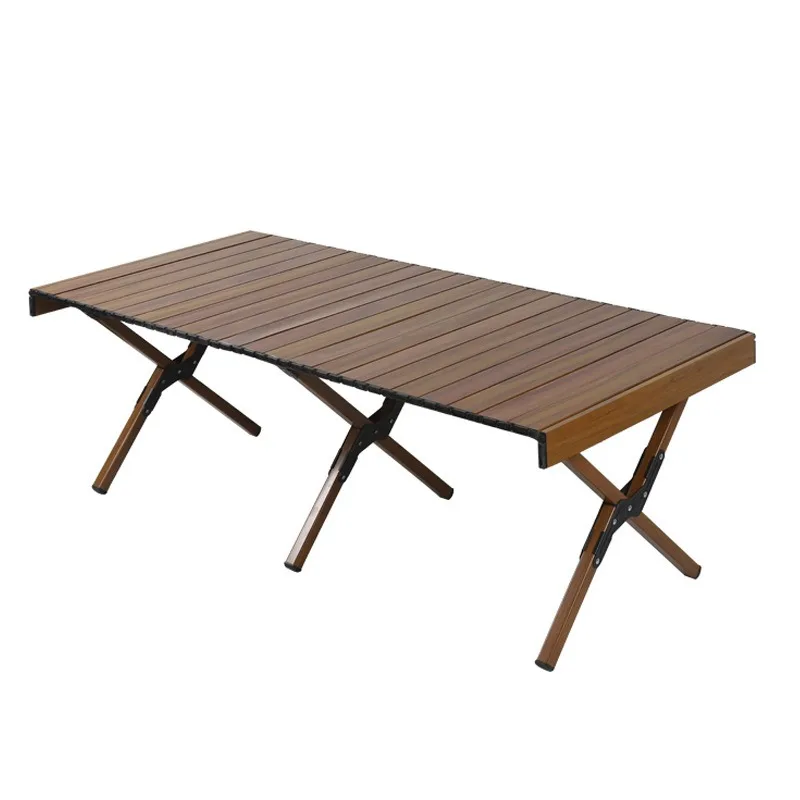 Outdoor Folding Table Double-sided Egg Roll Table Portable Camping Picnic T Camping Table and Chairs