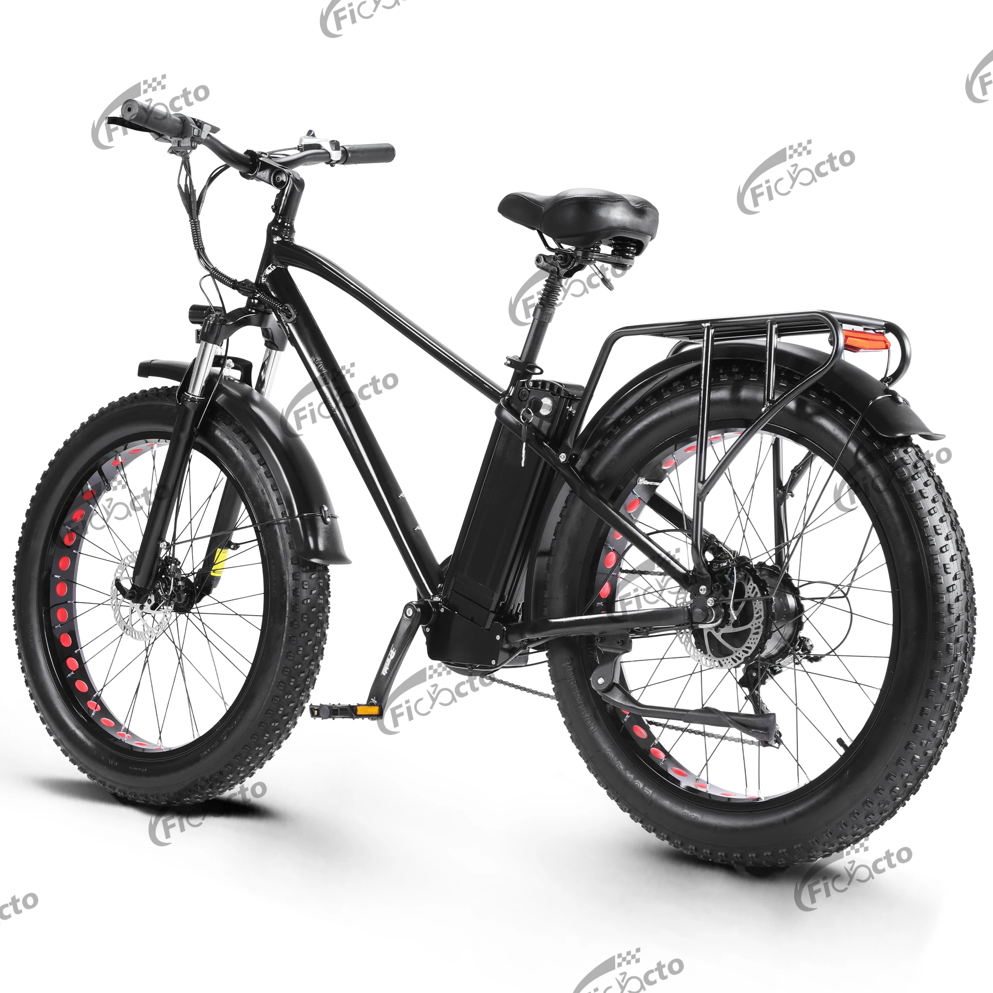 Bicicleta Eléctrica de 26 Pulgadas para Adultos, eBIKE 48V 18AH, Bicicleta Eléctrica Todoterreno con Neumáticos Gruesos, Bicicleta Eléctrica de Montaña de 7 Velocidades