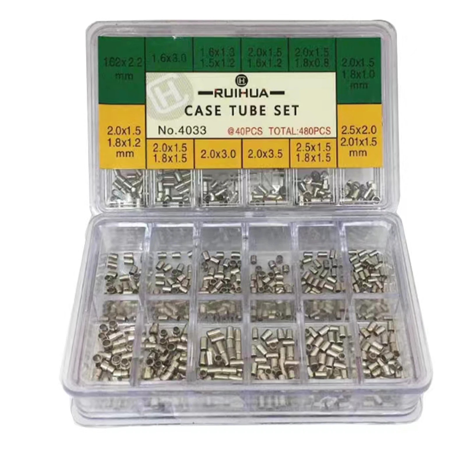 1Set 12 Sizes Watch Crown Waterproof Tube Kit, Stainless Steel Case Tube Assortment for Watchmaker Repair Parts
