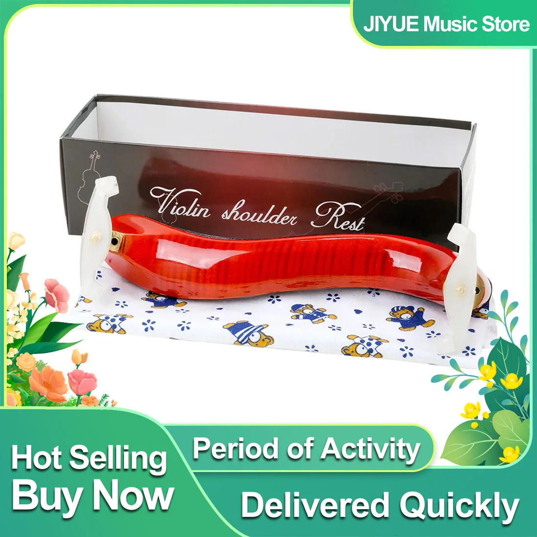 

4/4 наплечная подставка для скрипки, деревянная подставка для плеча с тигровым узором, белая подставка для ног с протиранием медведя, аксессуары и детали для скрипки
