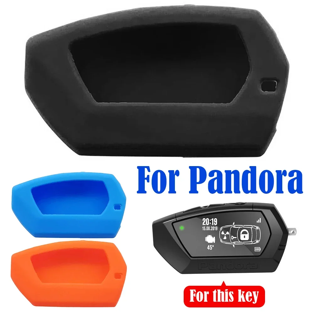 Silicone Car Key Case Protector For Pandora DX-90 D010 DX 90 91 6X 9X 90B 90BT 90L 42 Moto Russia 2 Way LCD Remote Alarm Cover