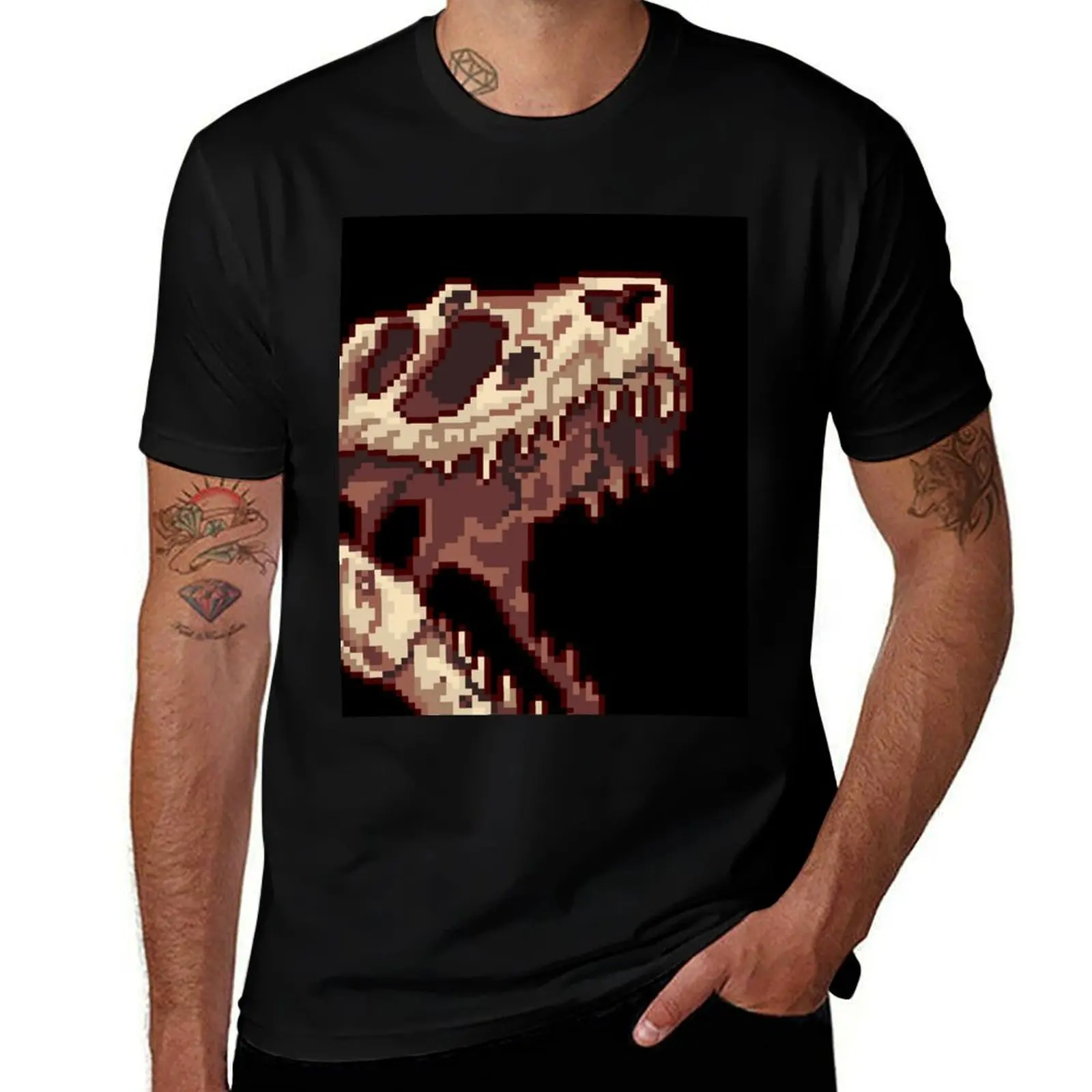 Футболки, хлопковые футболки с черепом, крошечные аниме T-Rex, персонализированная футболка, мужская рубашка большого размера для Футболки, хлопковые футболки с черепом, крошечные аниме T-Rex, персонализированная футболка, мужская рубашка большого размера для