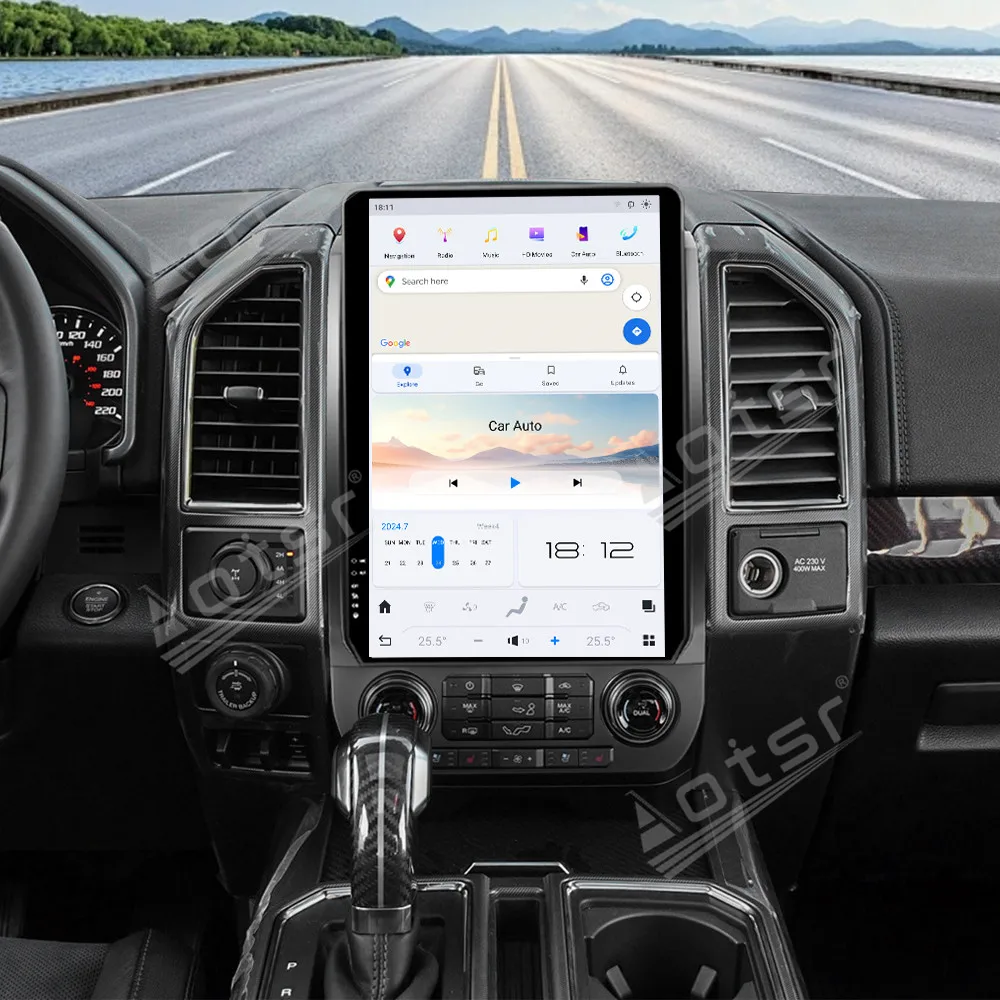 Android 13 Qualcomm Chip For Ford F150 2015-2021 Car Radio 14.4 Inch For Tesla Style Screen Car Multimedia Player GPS Navigation